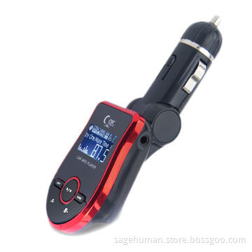 Car FM Transmitter with Aux-in Function, 12 to 24V Voltages, Supports Multiple Languages, Customized